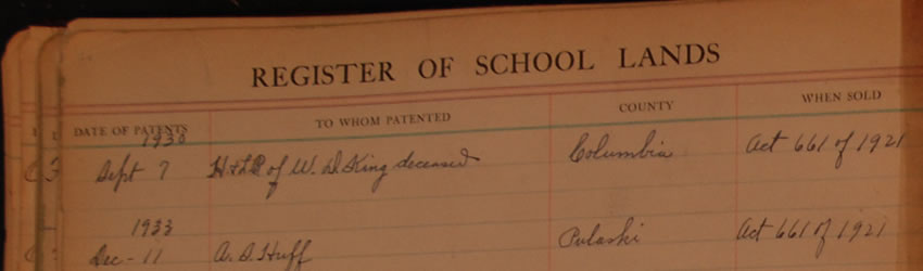 School Lands Registers