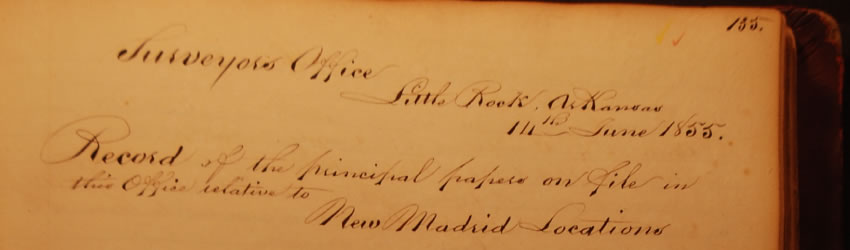 New Madrid earthquake claim certificate