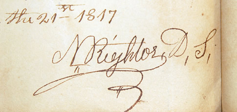 Portrait of Nicholas Rightor, first surveyor of Texas and founder of Helena, Arkansas (1792-1841)